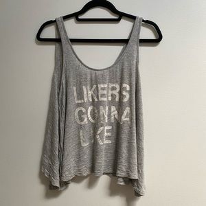 Zara Grey Graphic Tank Top